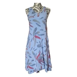 Angela Mara sleeveless cotton blend midi dress size small​